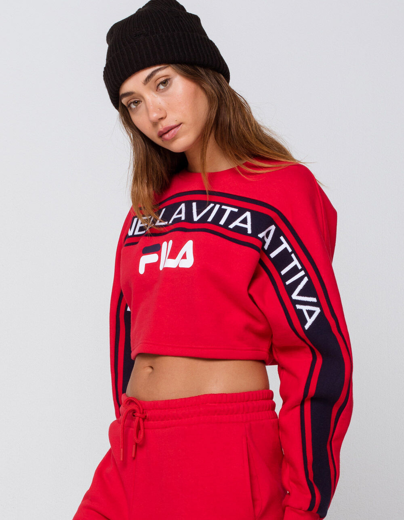FILA Lucie Womens Crop Sweatshirt image number 1