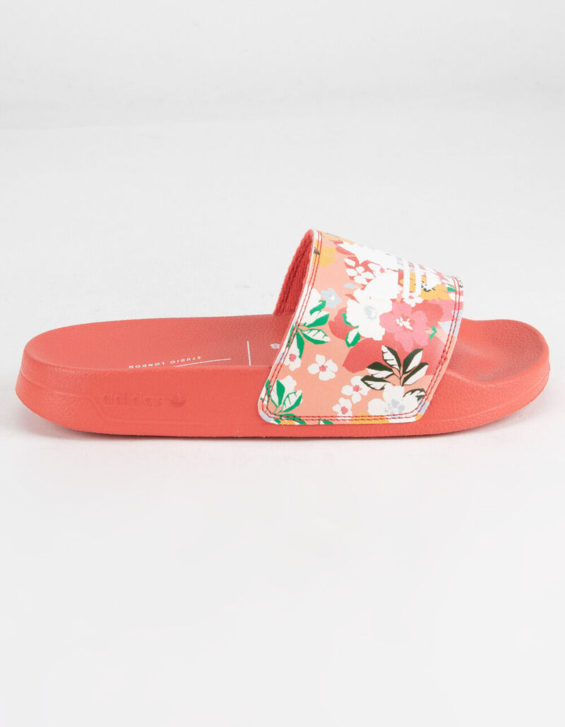 ADIDAS Adilette Lite Floral Girls Slide Sandals - PINK - 384493350