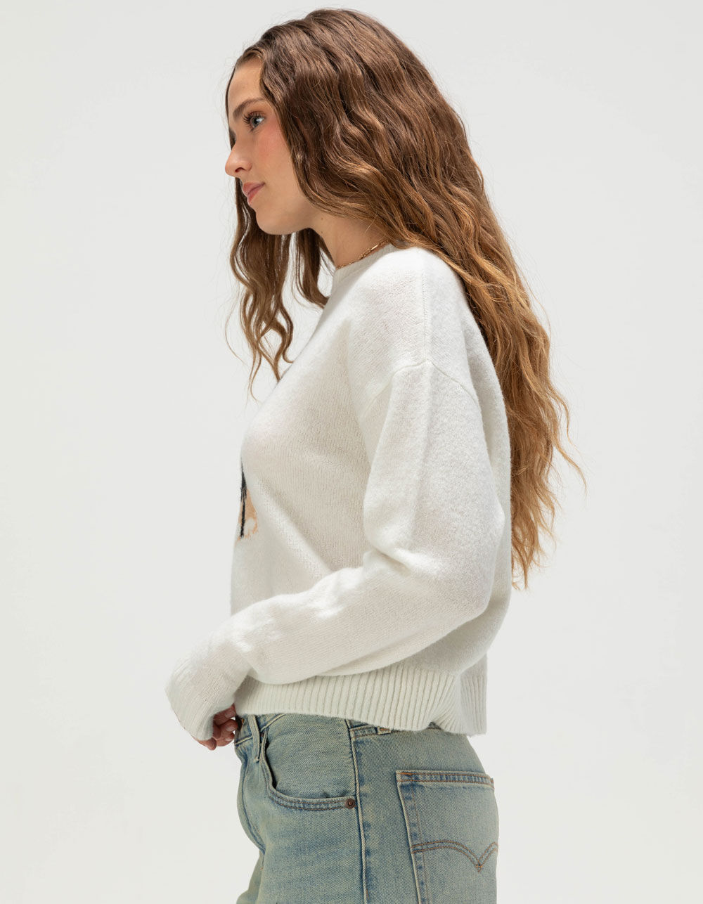 RSQ Womens Dog Sweater - CREAM | Tillys