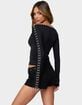 EDIKTED Zaina Hook & Eye Boat Neck Top image number 3