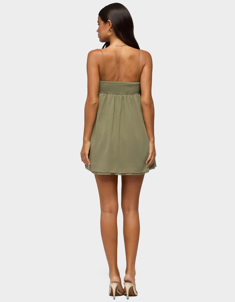 EDIKTED Ariellah Chiffon Babydoll Mini Dress image number 2