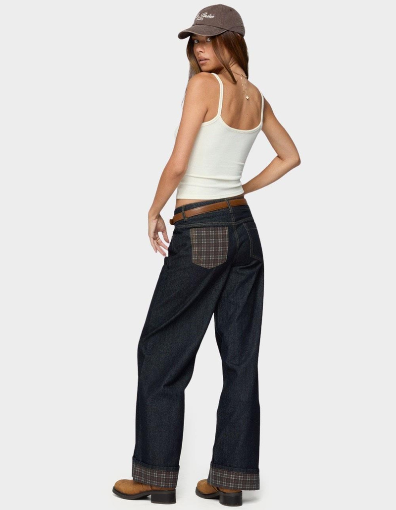 EDIKTED Aspyn V-Neck Ribbed Tank Top image number 3