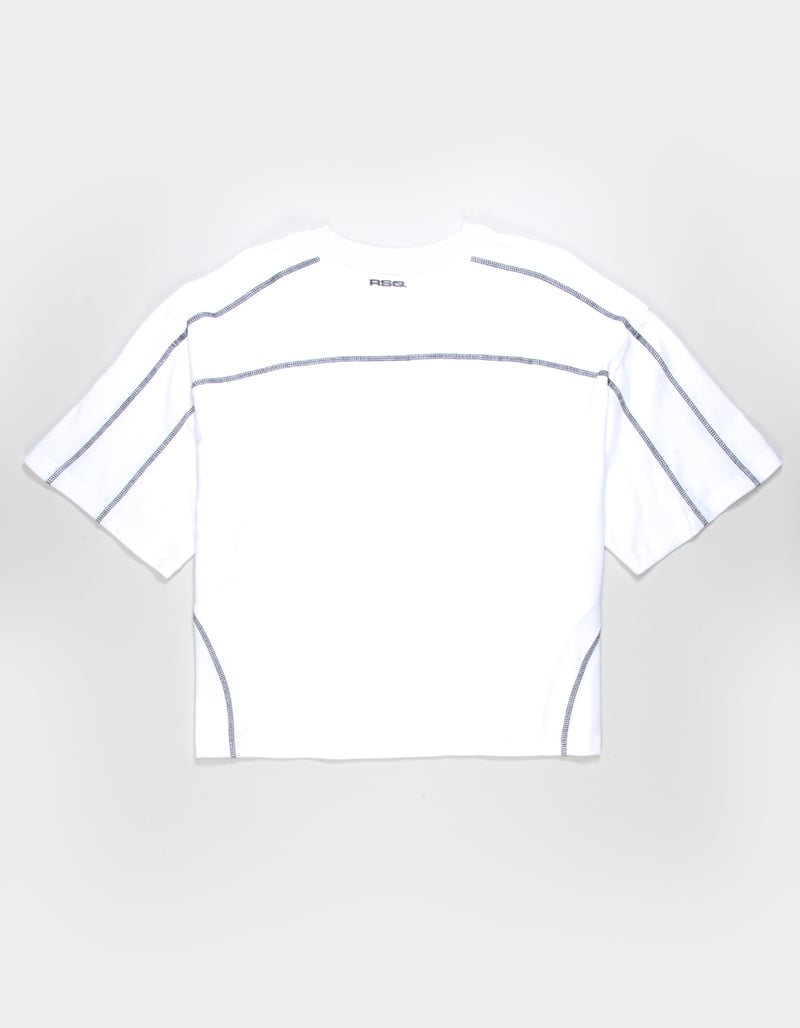 RSQ Mens Seamed Baggy Crop Tee image number 1