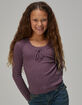RSQ Girls Pointelle Bow Sweater image number 1