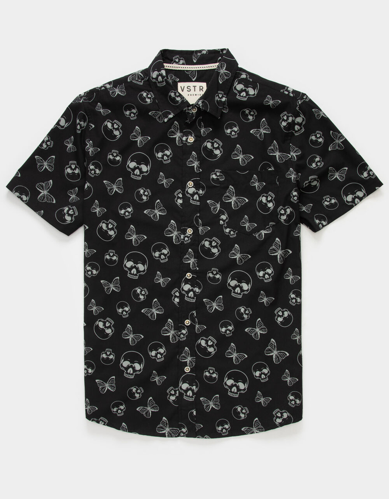 VSTR Skullfly Mens Button Up Shirt image number 0
