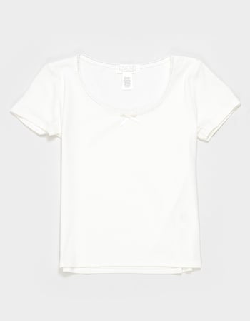 FULL TILT Essentials Girls Bow Trim Tee Alternative Image