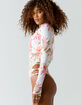 RIP CURL North Shore Cheeky Light Pink One Piece Swimsuit image number 2