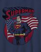 SUPERMAN Ragged Flag Distressed Unisex Kids Tee image number 2