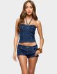 EDIKTED Jagger Denim Halter Top image number 1