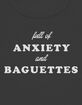 ANXIETY Full Of Baguettes Womens Baby Tee image number 2