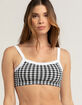 SKY & SPARROW Gingham Basic Bralette image number 2