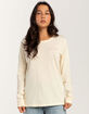 SALT LIFE Turtle Leaf Womens Long Sleeve Boyfriend Tee image number 4