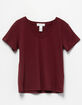 FULL TILT Essentials Girls V Neck Rib Tee image number 5