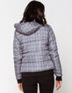 SKY AND SPARROW Plaid Womens Puffer Jacket image number 3