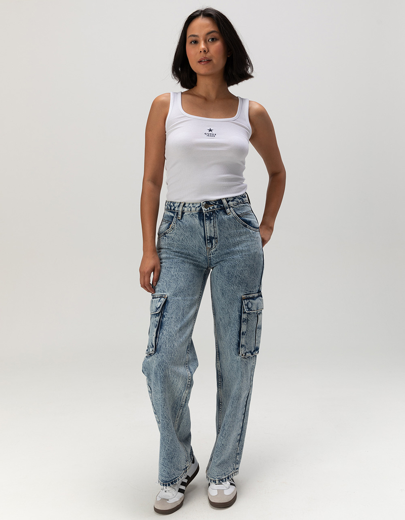 GUESS JEANS Star Slim Rib Womens Tank Top image number 4