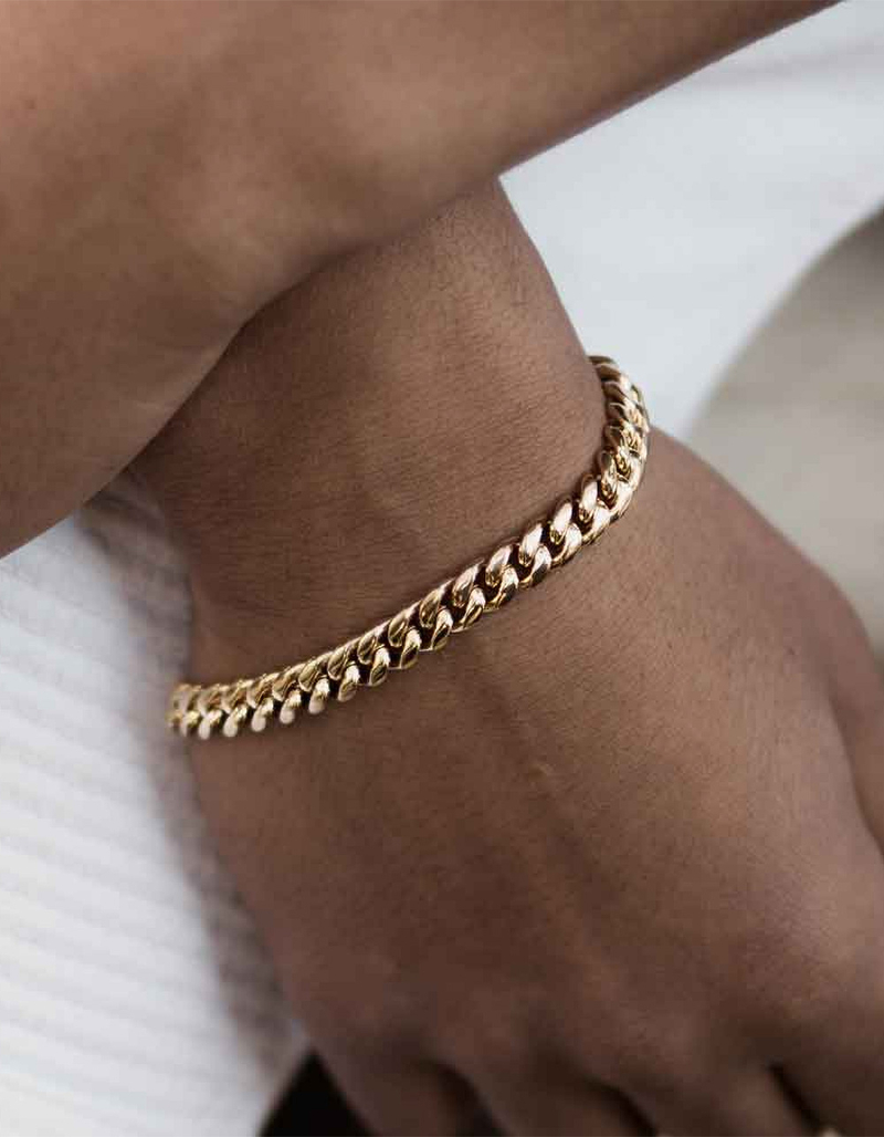 THE GOLD GODS 18K Gold Plated 6mm Cuban Link Bracelet image number 1