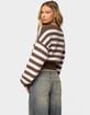 EDIKTED Penelope Fuzzy Striped Sweater image number 3