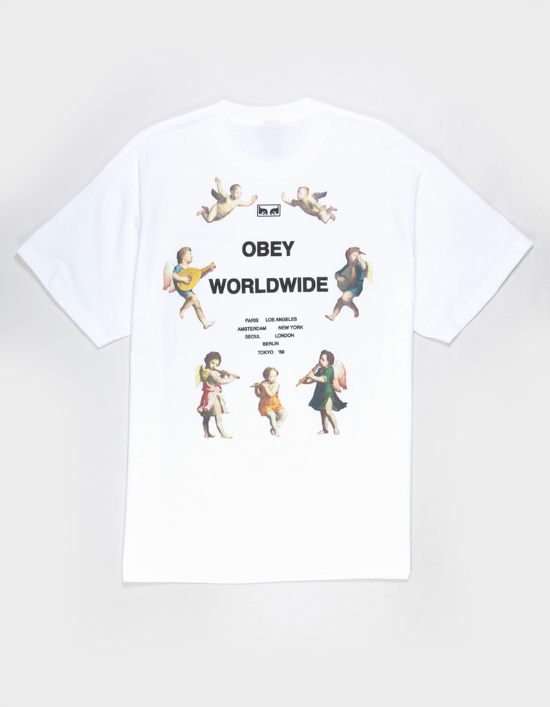 OBEY Angels Above Mens Boxy Tee image number 0