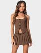 EDIKTED Palmer Plaid Bow Halter Top image number 3