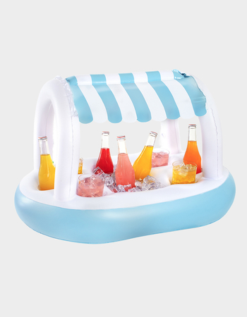POOLCANDY Cabana Stripe Inflatable 28 x 18" Buffet with Canopy Primary Image
