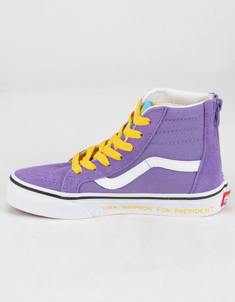 VANS x The Simpsons Lisa For Prez Sk8-Hi Zip Girls Shoes image number 2