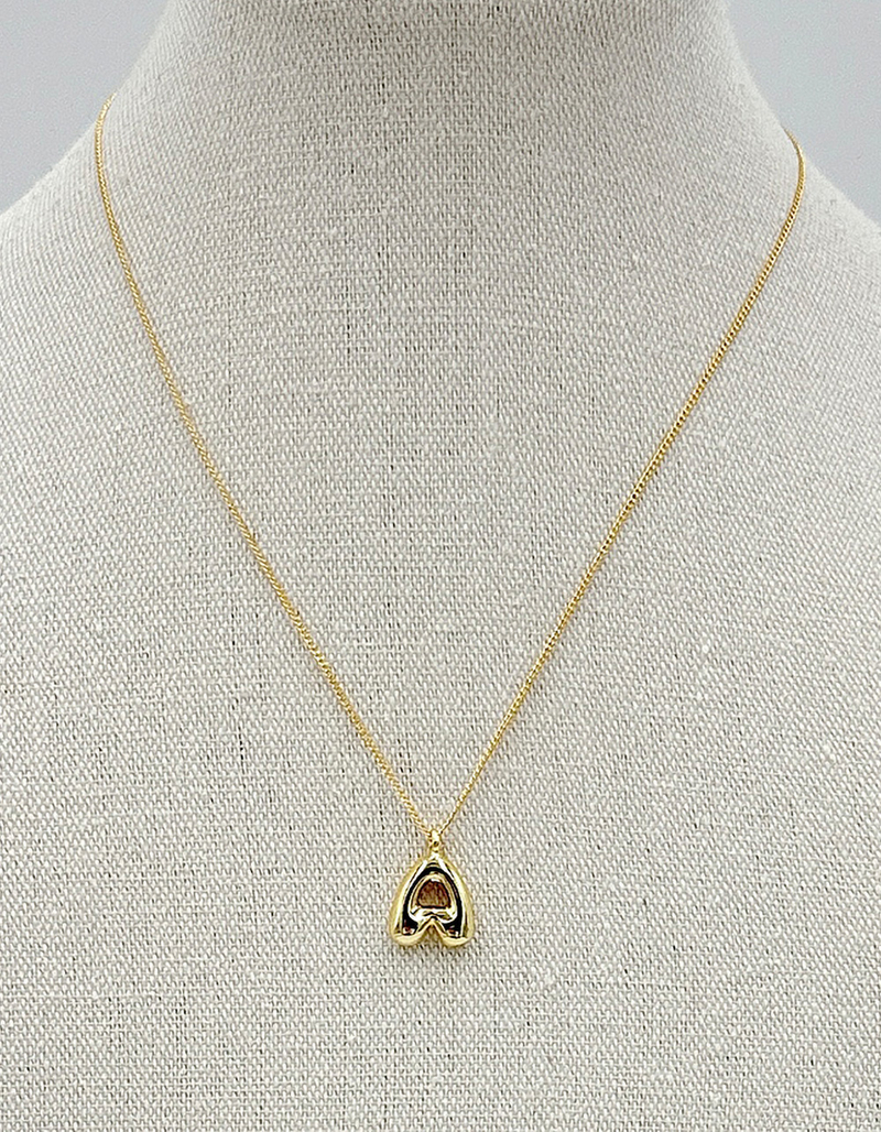 DO EVERYTHING IN LOVE 14K Gold Dipped A Initial Bubble Necklace image number 1
