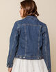 LEVI'S Original Womens Dark Wash Denim Trucker Jacket image number 3