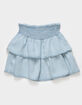 RSQ Girls Denim Smocked Tiered Skirt image number 1