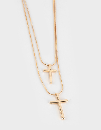 RSQ Layered Cross Chain Necklace Alternative Image