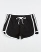 FULL CIRCLE TRENDS Contrast Piping Girls Black Shorts image number 1