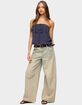 EDIKTED Joycee Tie Front Strapless Top image number 4