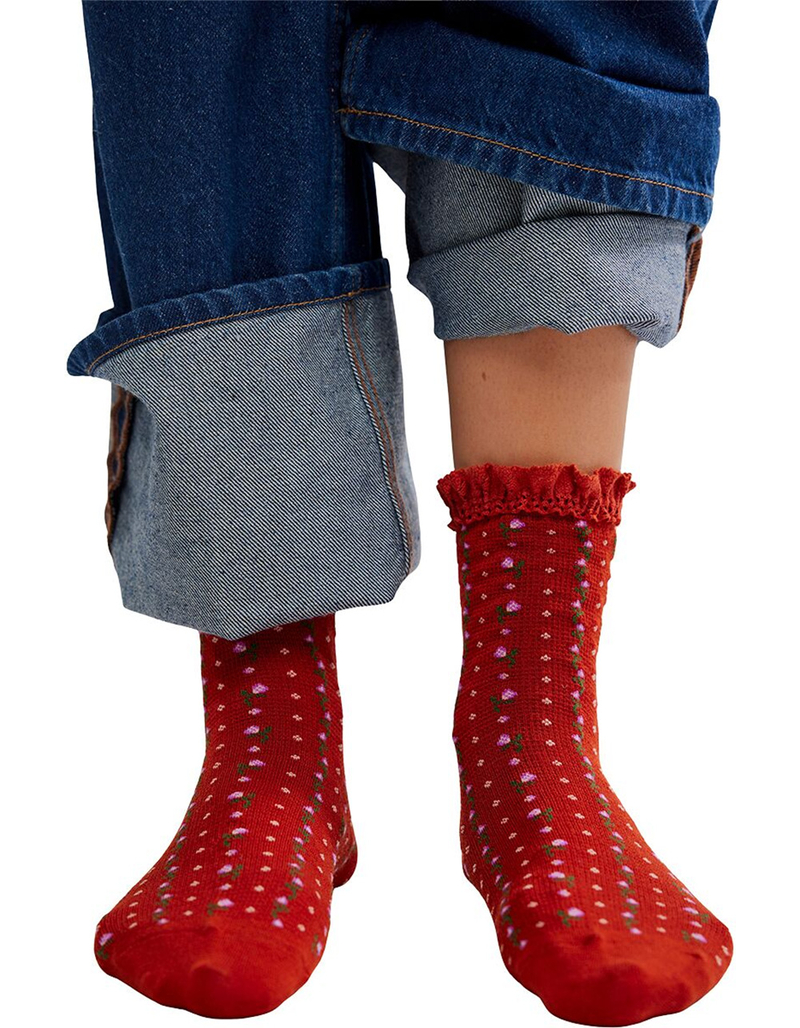 FREE PEOPLE Womens Ruffle Socks 3 Pack image number 1