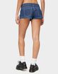 EDIKTED Hanson Pinstripe Denim Shorts image number 3