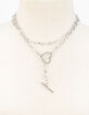 FULL TILT Layered Oval Link & Heart Necklace image number 2
