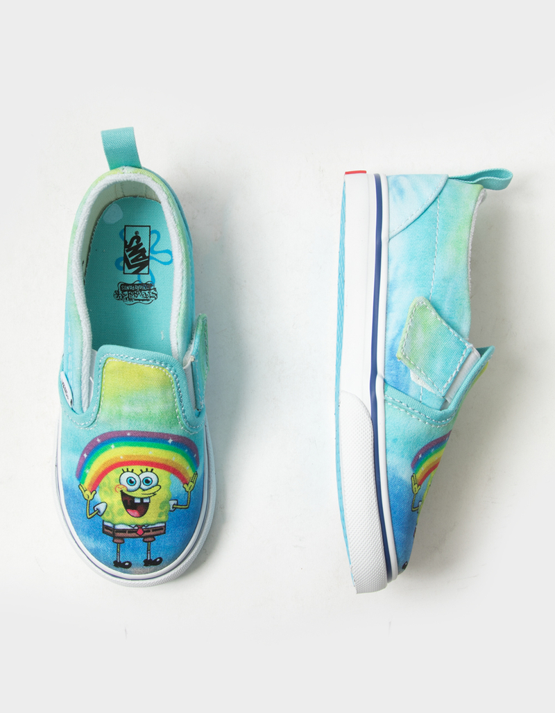 VANS x SpongeBob SquarePants Toddler Slipon Velcro Shoes MULTI Tillys