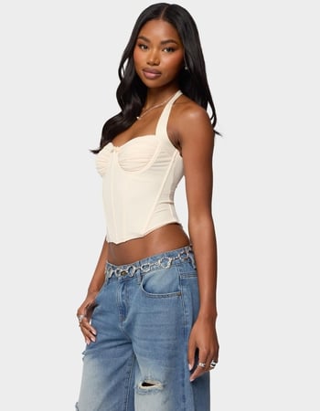 EDIKTED Abigail Ruched Halter Corset Alternative Image