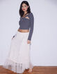 WEST OF MELROSE Off The Shoulder Cut Out Womens Top image number 5