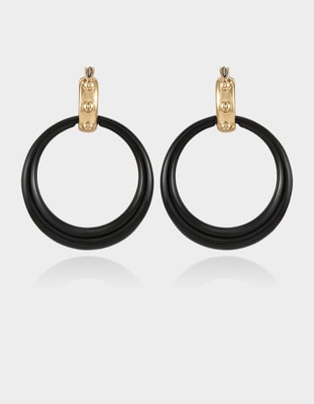 TRUE RELIGION Logo Hoop Earrings Primary Image