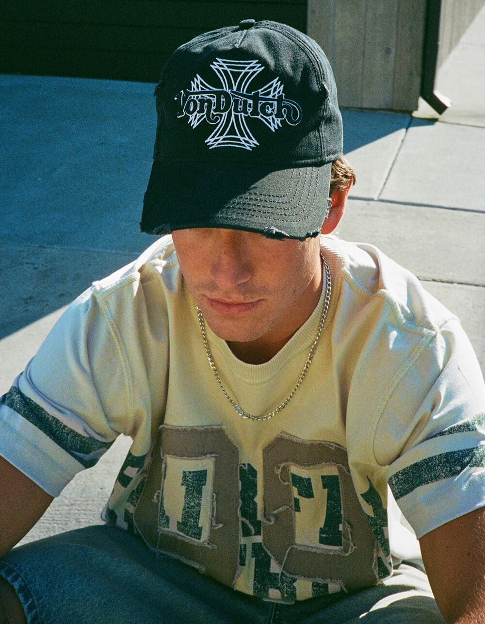 VON DUTCH Motocross Snapback Hat - BLACK - ONE SIZE | Tillys