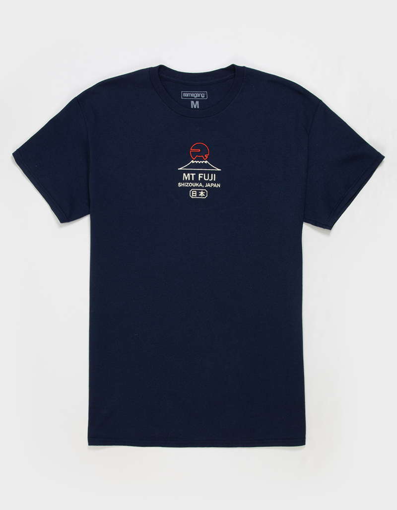 SAME GANG Mt. Fuji Embroidered Mens Tee image number 0