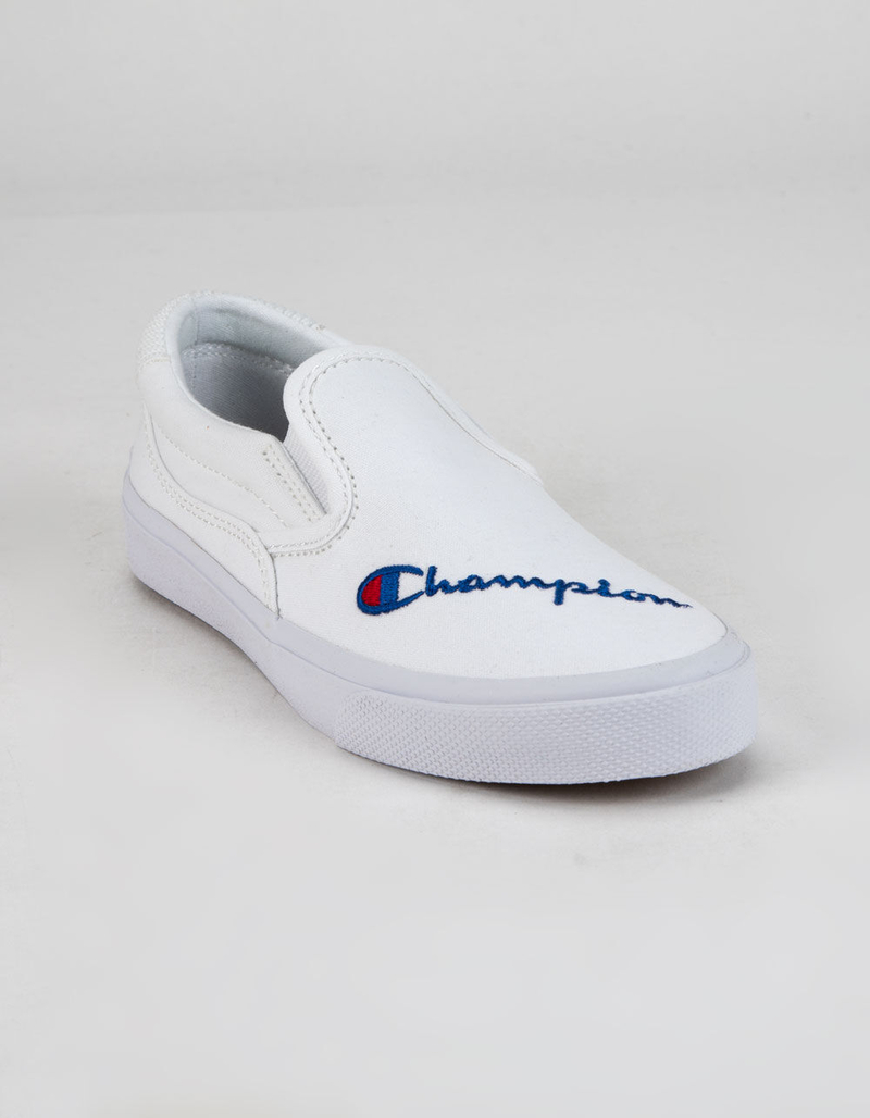 CHAMPION Fringe Girls White Slip-On Sneakers image number 1