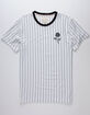BIRCH BLACK Rose Stripe Mens T-Shirt image number 1