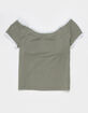 NECTAR CLOTHING Girls Lace Trim Top image number 2