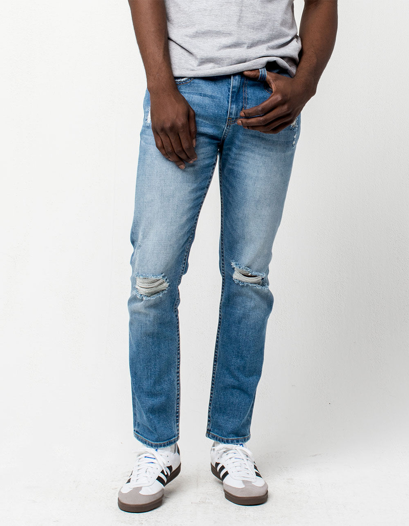 RSQ London Ripped Mens Skinny Jeans image number 0