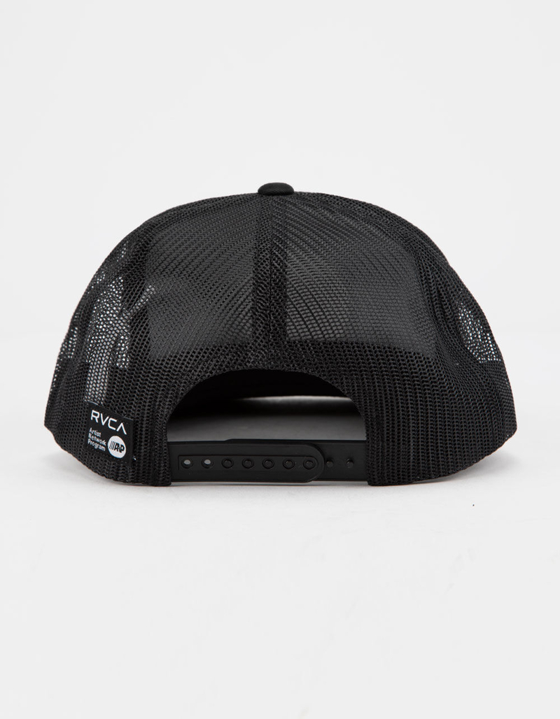 RVCA Tiger Patch Black Mens Trucker Hat image number 1