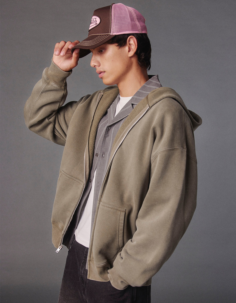 RSQ Mens Oversized Zip-Up Hoodie image number 0