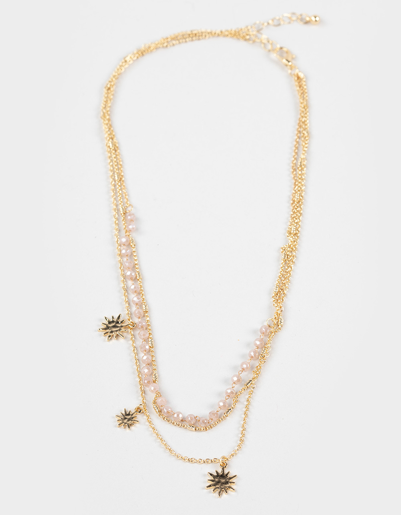FULL TILT Layered Sun/Beaded Necklace image number 0
