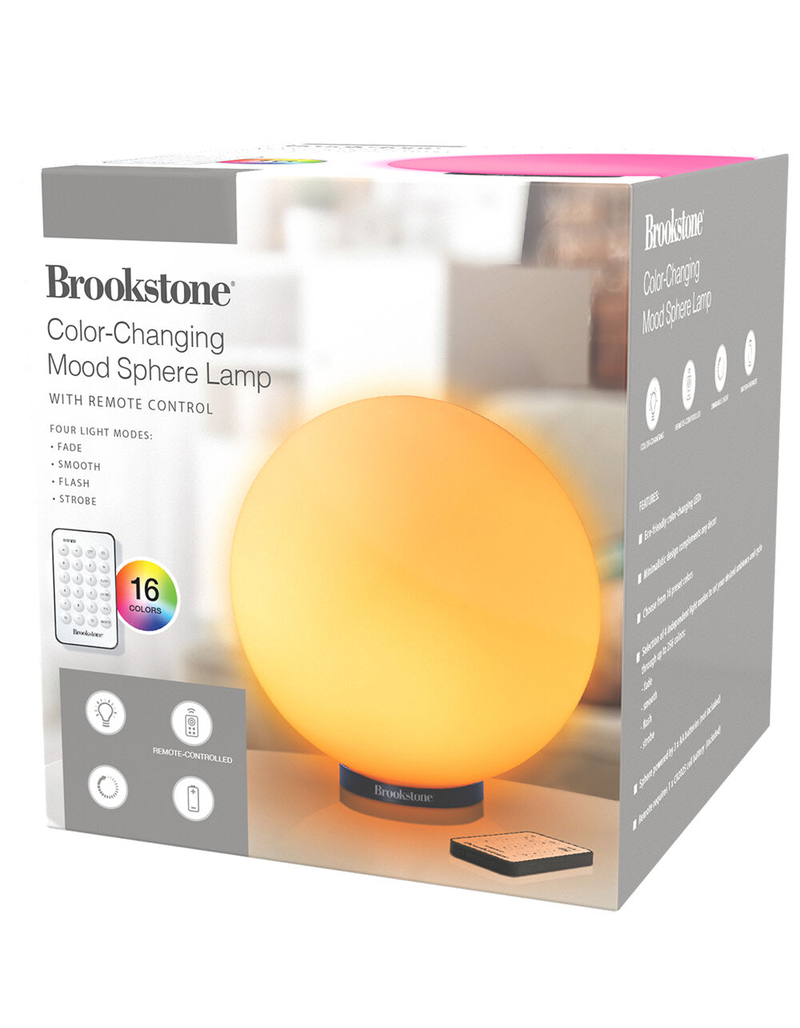 BROOKSTONE Color Changing Mood Sphere Lamp image number 0
