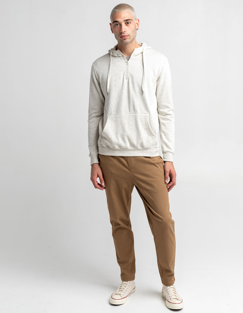 RSQ 1/4 Zip Oatmeal Mens Hoodie image number 5