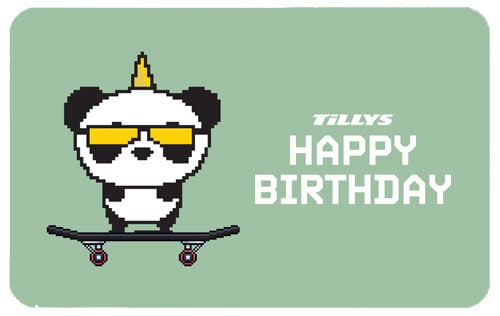 E-Gift Card 20Skateboarding Panda